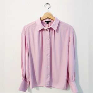 J. Crew Long Sleeve Button Down Shirt with Dress‎ Shirt Collar in Icy Orchid M